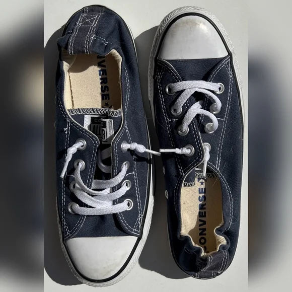 Converse Women's Blue Canvas Sneakers - Picture 2 of 4